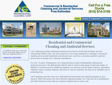 Tablet Screenshot of professionaliandgcleaning.com